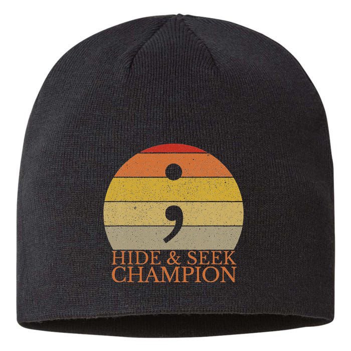 Coder Hide And Seek Champion Semi Colon Coding Programmer Sustainable Beanie