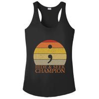 Coder Hide And Seek Champion Semi Colon Coding Programmer Ladies PosiCharge Competitor Racerback Tank