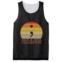 Coder Hide And Seek Champion Semi Colon Coding Programmer Mesh Reversible Basketball Jersey Tank