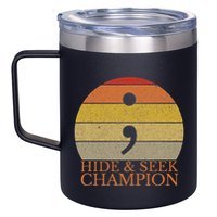 Coder Hide And Seek Champion Semi Colon Coding Programmer 12oz Stainless Steel Coffee Mug