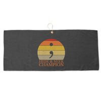 Coder Hide And Seek Champion Semi Colon Coding Programmer Large Microfiber Waffle Golf Towel