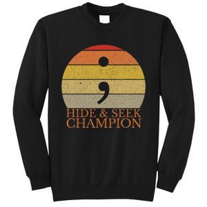 Coder Hide And Seek Champion Semi Colon Coding Programmer Tall Sweatshirt