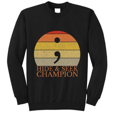 Coder Hide And Seek Champion Semi Colon Coding Programmer Tall Sweatshirt