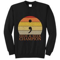Coder Hide And Seek Champion Semi Colon Coding Programmer Tall Sweatshirt