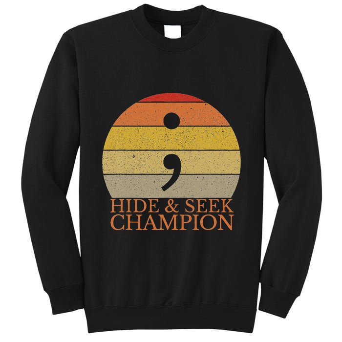 Coder Hide And Seek Champion Semi Colon Coding Programmer Tall Sweatshirt
