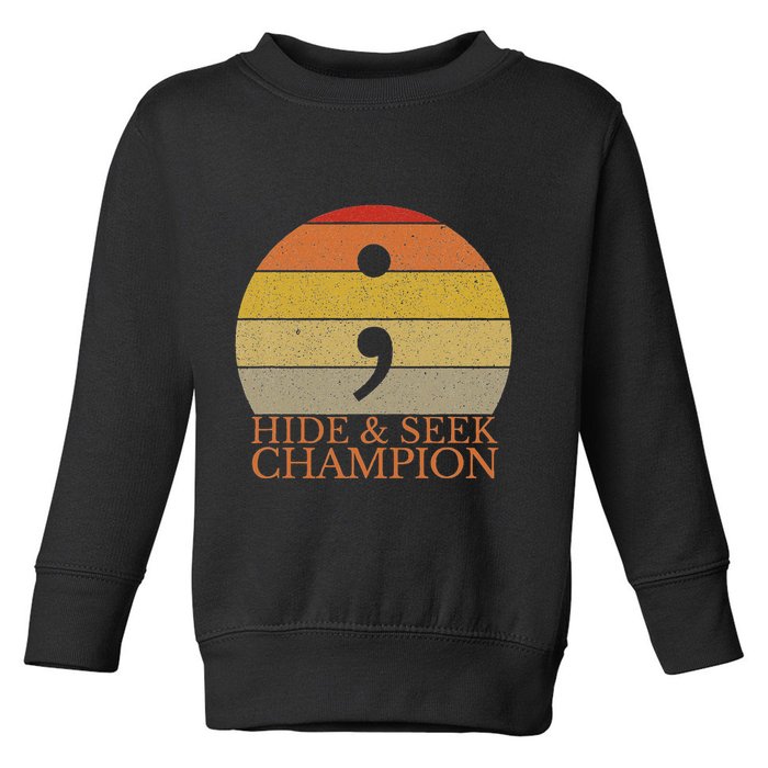 Coder Hide And Seek Champion Semi Colon Coding Programmer Toddler Sweatshirt