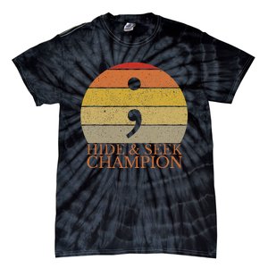 Coder Hide And Seek Champion Semi Colon Coding Programmer Tie-Dye T-Shirt