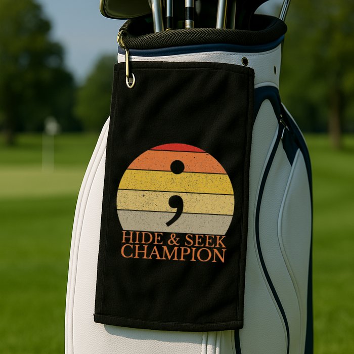 Coder Hide And Seek Champion Semi Colon Coding Programmer Golf Towel