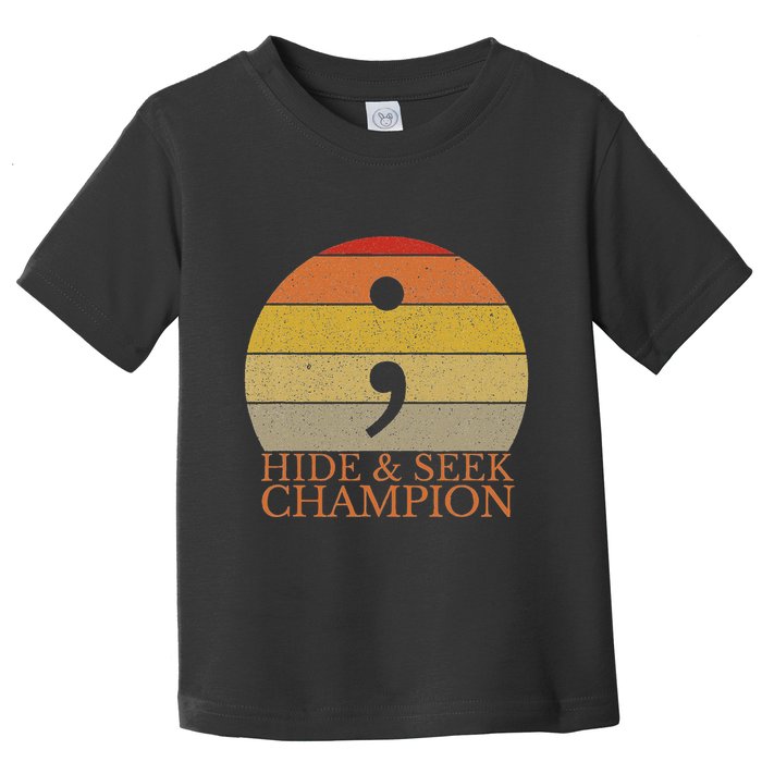 Coder Hide And Seek Champion Semi Colon Coding Programmer Toddler T-Shirt