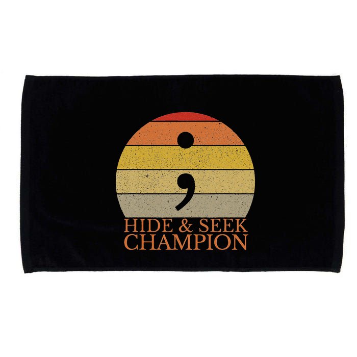 Coder Hide And Seek Champion Semi Colon Coding Programmer Microfiber Hand Towel