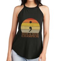Coder Hide And Seek Champion Semi Colon Coding Programmer Women's Perfect Tri Rocker Tank