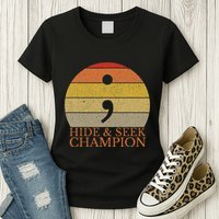 Coder Hide And Seek Champion Semi Colon Coding Programmer Women's T-Shirt