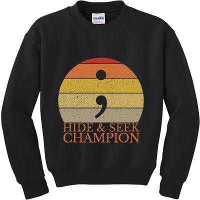 Coder Hide And Seek Champion Semi Colon Coding Programmer Kids Sweatshirt