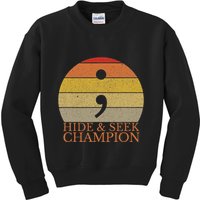 Coder Hide And Seek Champion Semi Colon Coding Programmer Kids Sweatshirt