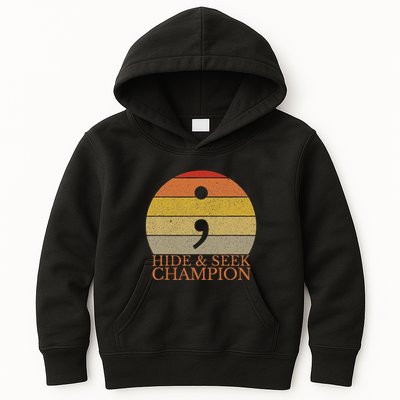 Coder Hide And Seek Champion Semi Colon Coding Programmer Kids Hoodie