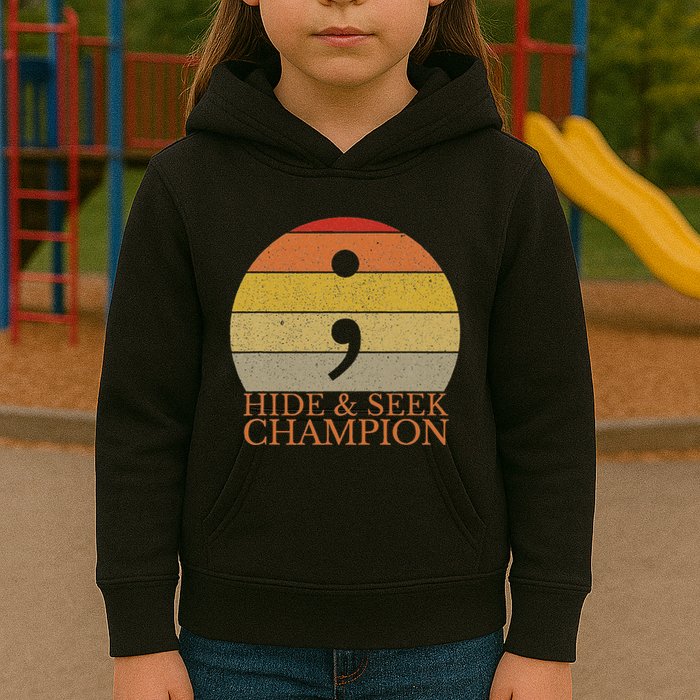 Coder Hide And Seek Champion Semi Colon Coding Programmer Kids Hoodie