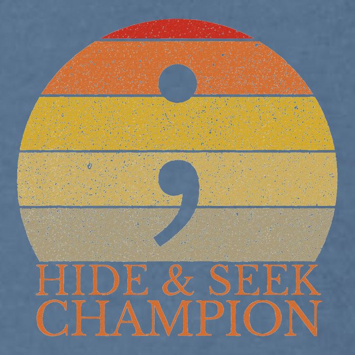 Coder Hide And Seek Champion Semi Colon Coding Programmer Garment-Dyed Sweatshirt