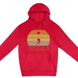 Coder Hide And Seek Champion Semi Colon Coding Programmer Premium Pullover Hoodie