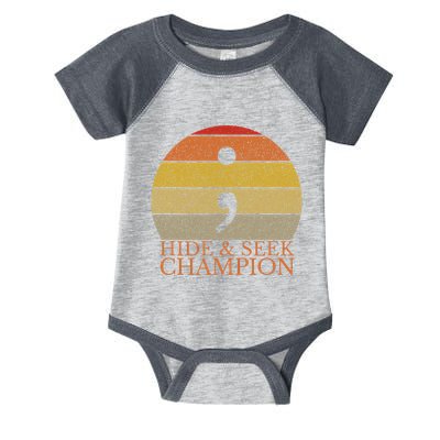 Coder Hide And Seek Champion Semi Colon Coding Programmer Infant Baby Jersey Bodysuit