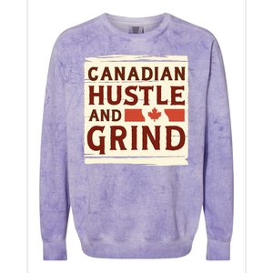 Canadian Hustle And Grind Colorblast Crewneck Sweatshirt