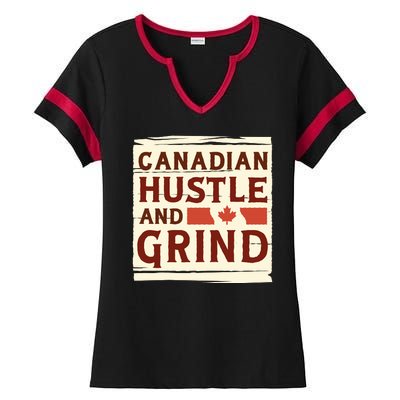 Canadian Hustle And Grind Ladies Halftime Notch Neck Tee