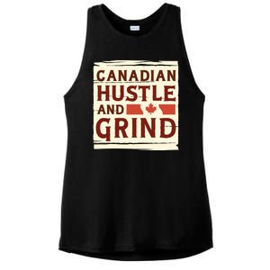 Canadian Hustle And Grind Ladies PosiCharge Tri-Blend Wicking Tank