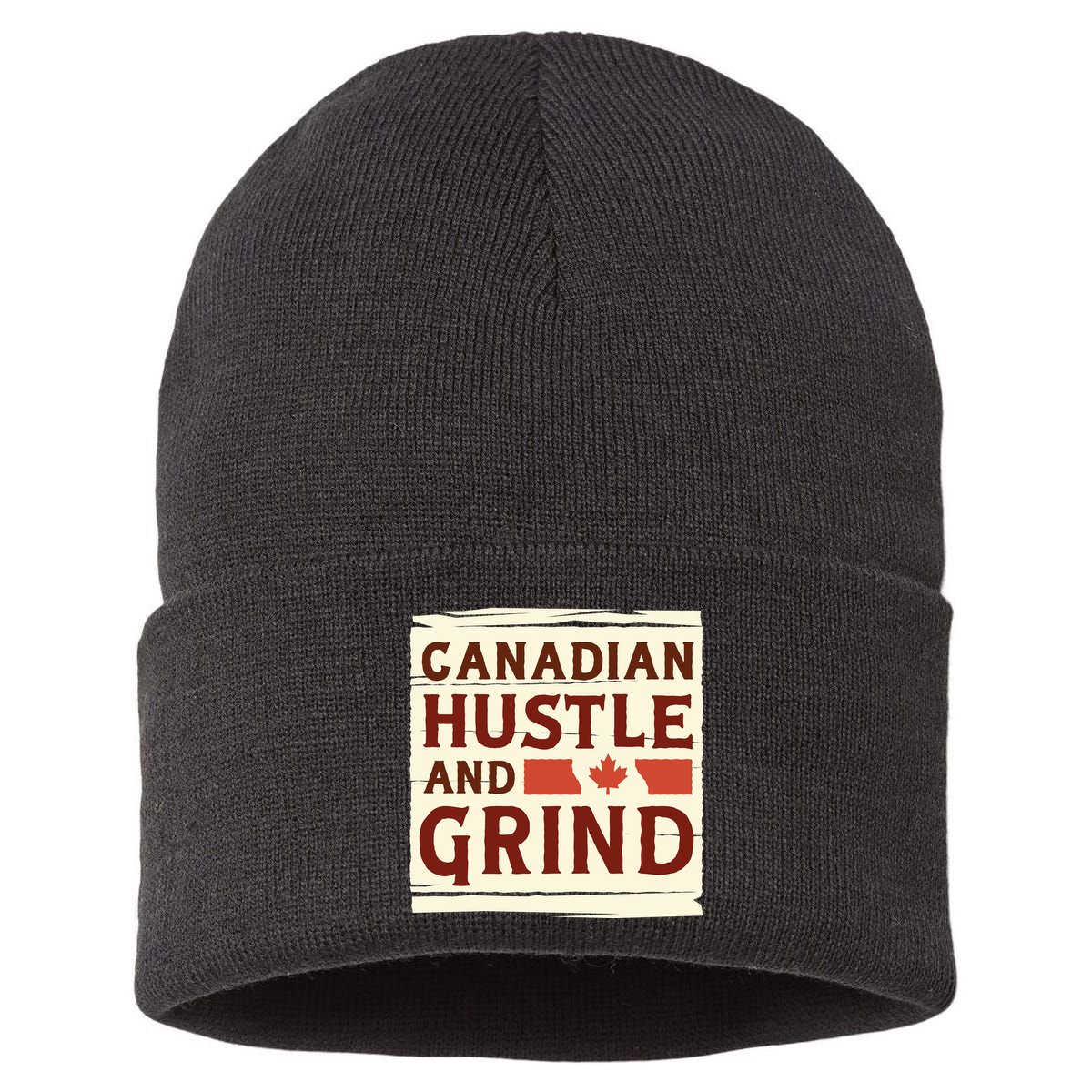 Canadian Hustle And Grind Sustainable Knit Beanie