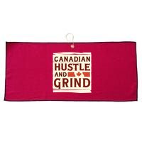 Canadian Hustle And Grind Large Microfiber Waffle Golf Towel