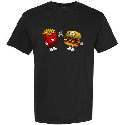 Cute Hamburger Art Hamburger French Fries Lovers Garment-Dyed Heavyweight T-Shirt