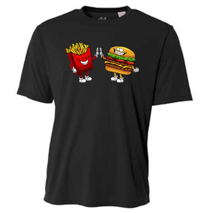 Cute Hamburger Art Hamburger French Fries Lovers Cooling Performance Crew T-Shirt