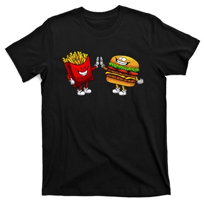 Cute Hamburger Art Hamburger French Fries Lovers T-Shirt