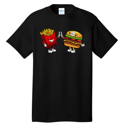 Cute Hamburger Art Hamburger French Fries Lovers Tall T-Shirt