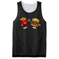 Cute Hamburger Art Hamburger French Fries Lovers Mesh Reversible Basketball Jersey Tank