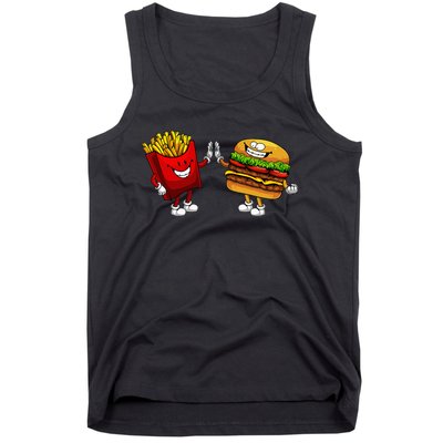 Cute Hamburger Art Hamburger French Fries Lovers Tank Top