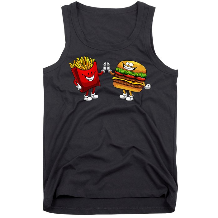 Cute Hamburger Art Hamburger French Fries Lovers Tank Top