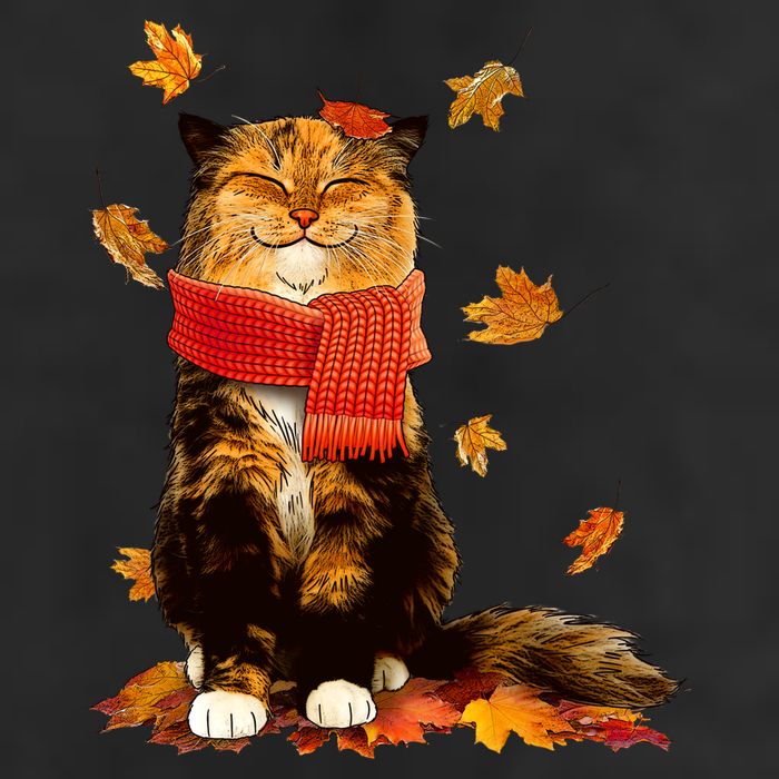 Cute Happy Autumn Cat Fall Season Lover Cool Comfort Performance Bucket Hat