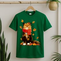 Cute Happy Autumn Cat Fall Season Lover T-Shirt
