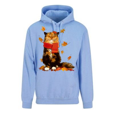 Cute Happy Autumn Cat Fall Season Lover Unisex Surf Hoodie