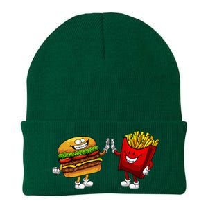 Cute Hamburger Art Hamburger French Fries Lovers Knit Cap Winter Beanie