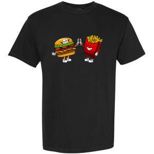 Cute Hamburger Art Hamburger French Fries Lovers Garment-Dyed Heavyweight T-Shirt