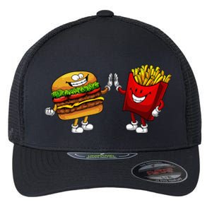 Cute Hamburger Art Hamburger French Fries Lovers Flexfit Unipanel Trucker Cap