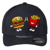 Cute Hamburger Art Hamburger French Fries Lovers Flexfit Unipanel Trucker Cap