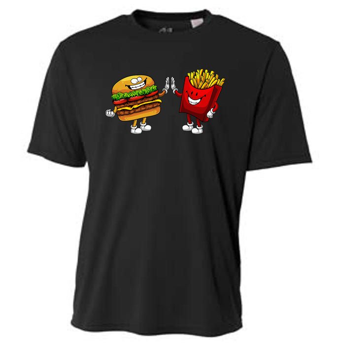 Cute Hamburger Art Hamburger French Fries Lovers Cooling Performance Crew T-Shirt