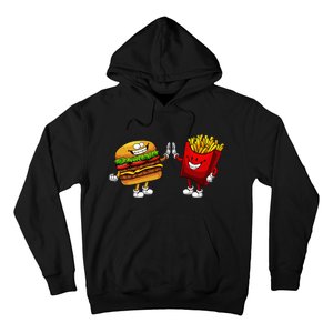 Cute Hamburger Art Hamburger French Fries Lovers Hoodie