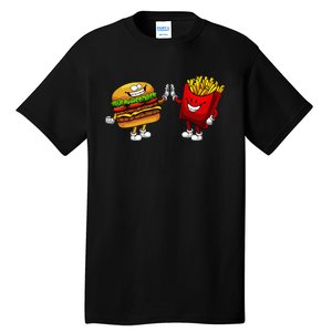 Cute Hamburger Art Hamburger French Fries Lovers Tall T-Shirt