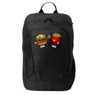 Cute Hamburger Art Hamburger French Fries Lovers City Backpack