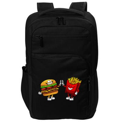 Cute Hamburger Art Hamburger French Fries Lovers Impact Tech Backpack