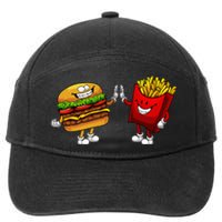 Cute Hamburger Art Hamburger French Fries Lovers 7-Panel Snapback Hat