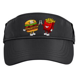 Cute Hamburger Art Hamburger French Fries Lovers Adult Drive Performance Visor