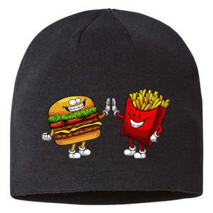 Cute Hamburger Art Hamburger French Fries Lovers Sustainable Beanie